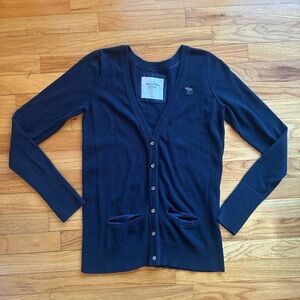 Y2K Abercrombie & Fitch Navy Cardigan